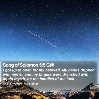 Song of Solomon 5:5 GW Bible Verse Image