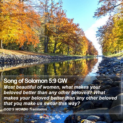 Song of Solomon 5:9 GW Bible Verse Image