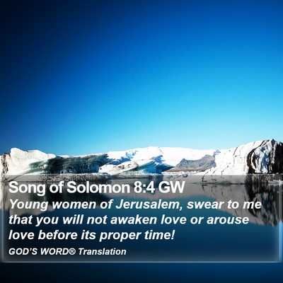 Song of Solomon 8:4 GW Bible Verse Image