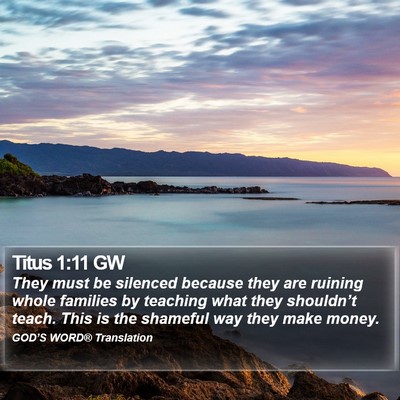 Titus 1:11 GW Bible Verse Image