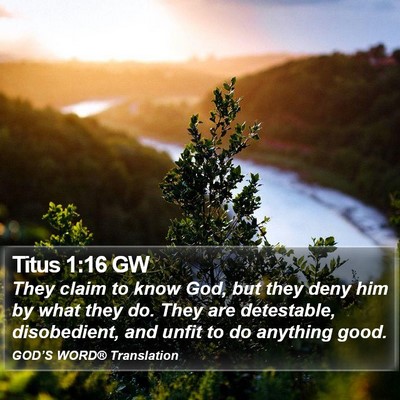 Titus 1:16 GW Bible Verse Image