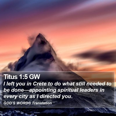 Titus 1:5 GW Bible Verse Image