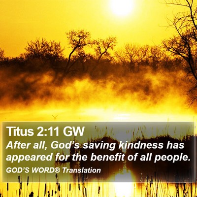 Titus 2:11 GW Bible Verse Image