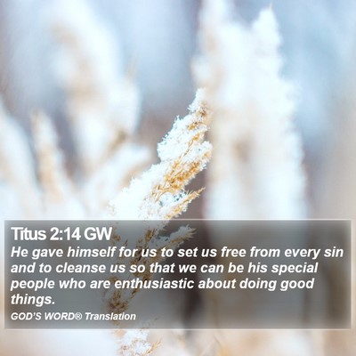 Titus 2:14 GW Bible Verse Image