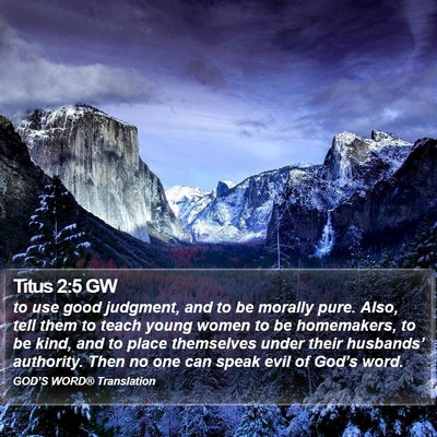 Titus 2:5 GW Bible Verse Image