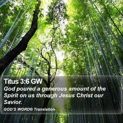 Titus 3:6 GW Bible Verse Image