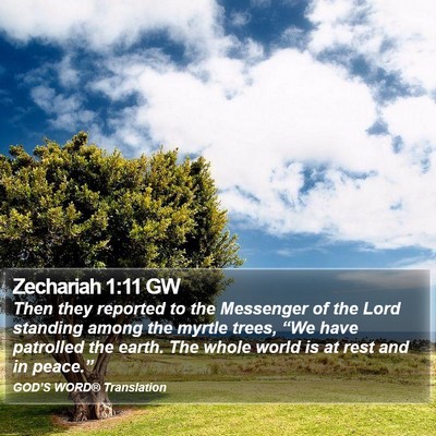 Zechariah 1:11 GW Bible Verse Image