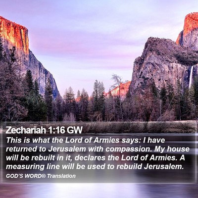 Zechariah 1:16 GW Bible Verse Image
