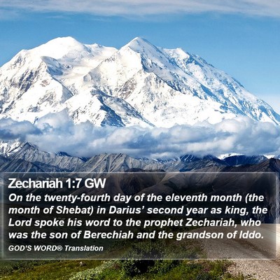 Zechariah 1:7 GW Bible Verse Image