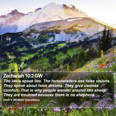 Zechariah 10:2 GW Bible Verse Image