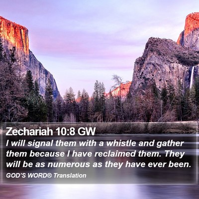 Zechariah 10:8 GW Bible Verse Image