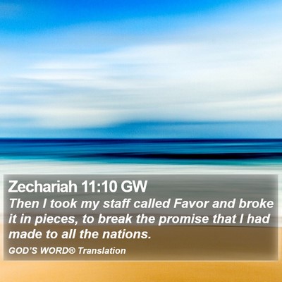 Zechariah 11:10 GW Bible Verse Image