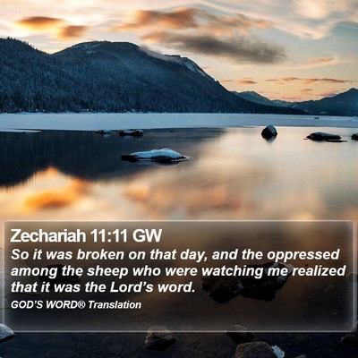 Zechariah 11:11 GW Bible Verse Image