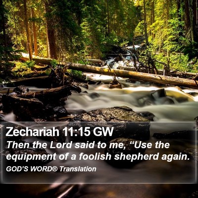 Zechariah 11:15 GW Bible Verse Image