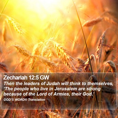 Zechariah 12:5 GW Bible Verse Image