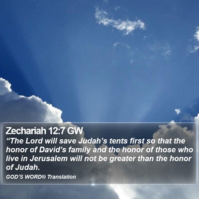 Zechariah 12:7 GW Bible Verse Image