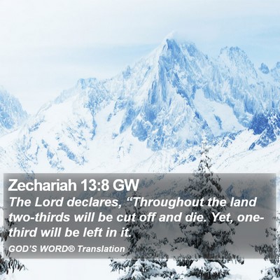 Zechariah 13:8 GW Bible Verse Image