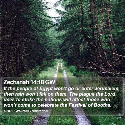 Zechariah 14:18 GW Bible Verse Image