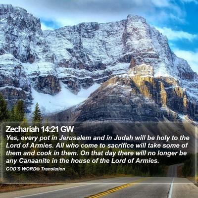 Zechariah 14:21 GW Bible Verse Image