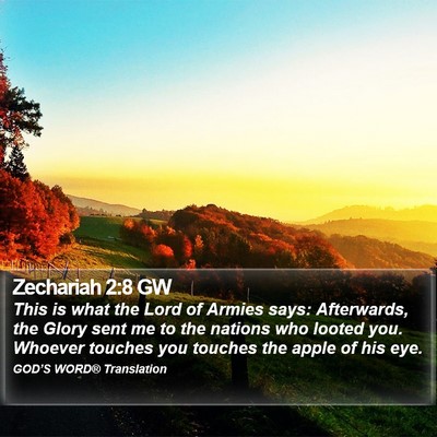 Zechariah 2:8 GW Bible Verse Image