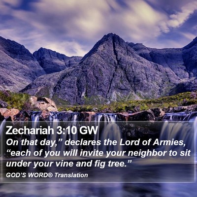 Zechariah 3:10 GW Bible Verse Image
