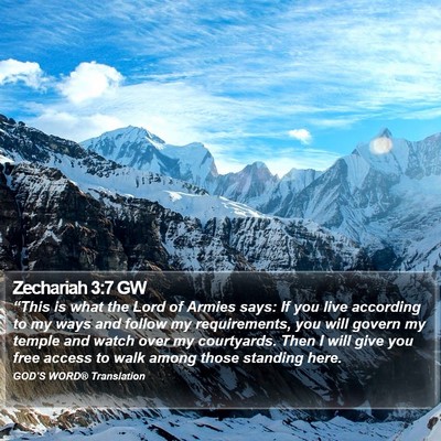 Zechariah 3:7 GW Bible Verse Image