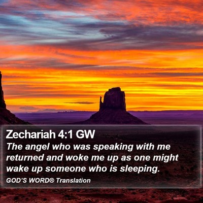 Zechariah 4:1 GW Bible Verse Image