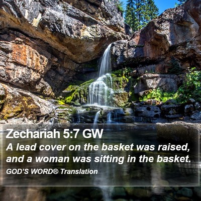 Zechariah 5:7 GW Bible Verse Image