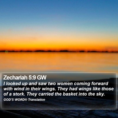 Zechariah 5:9 GW Bible Verse Image