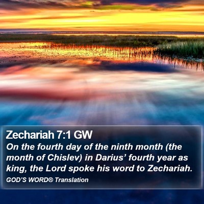 Zechariah 7:1 GW Bible Verse Image