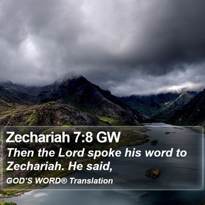 Zechariah 7:8 GW Bible Verse Image