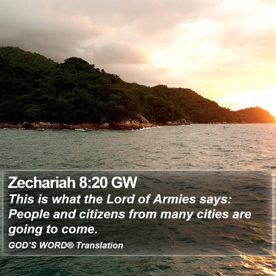 Zechariah 8:20 GW Bible Verse Image