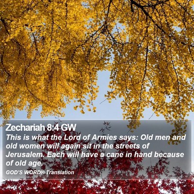 Zechariah 8:4 GW Bible Verse Image