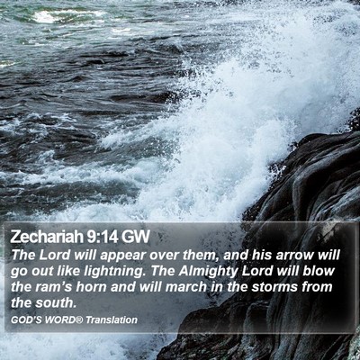 Zechariah 9:14 GW Bible Verse Image