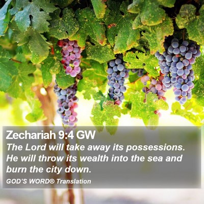 Zechariah 9:4 GW Bible Verse Image