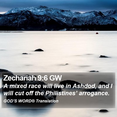 Zechariah 9:6 GW Bible Verse Image