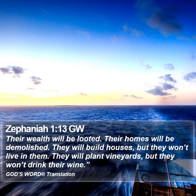 Zephaniah 1:13 GW Bible Verse Image