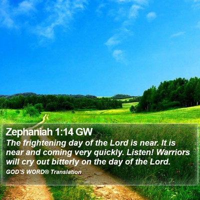 Zephaniah 1:14 GW Bible Verse Image