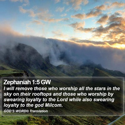 Zephaniah 1:5 GW Bible Verse Image