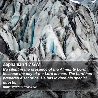 Zephaniah 1:7 GW Bible Verse Image