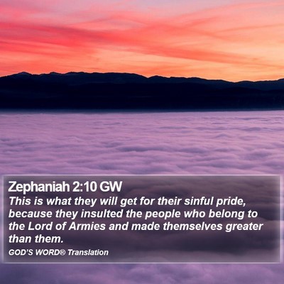 Zephaniah 2:10 GW Bible Verse Image