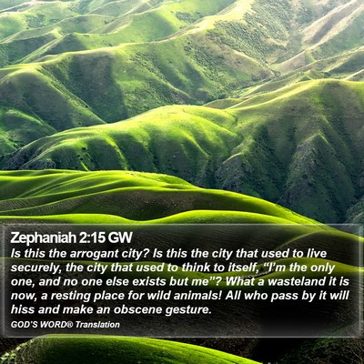 Zephaniah 2:15 GW Bible Verse Image
