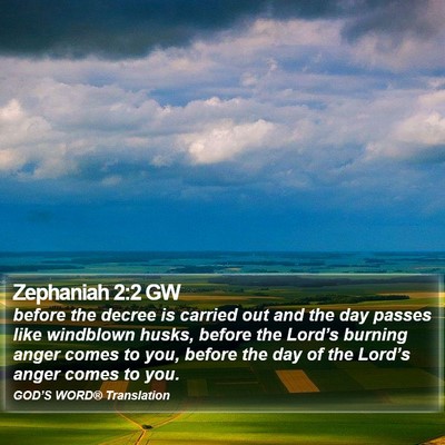 Zephaniah 2:2 GW Bible Verse Image