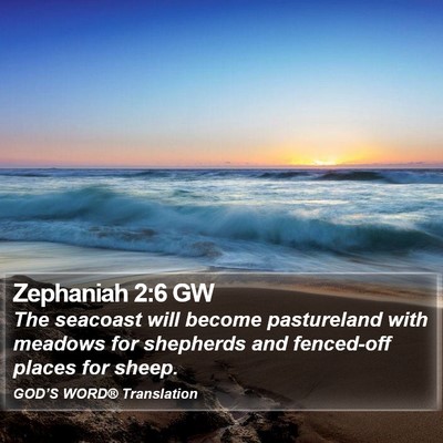 Zephaniah 2:6 GW Bible Verse Image