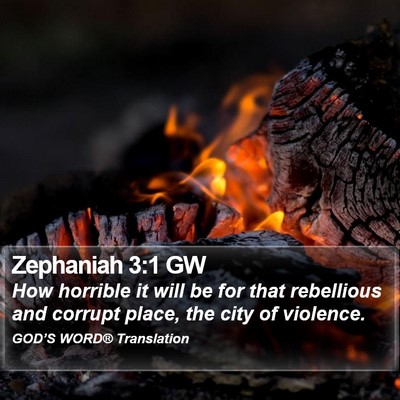 Zephaniah 3:1 GW Bible Verse Image