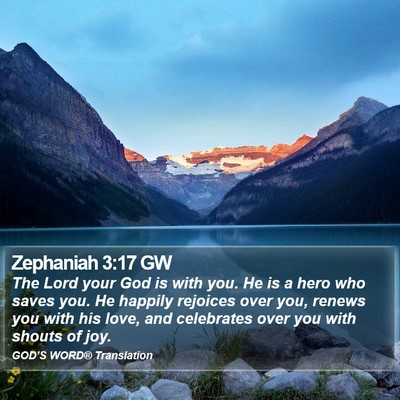 Zephaniah 3:17 GW Bible Verse Image