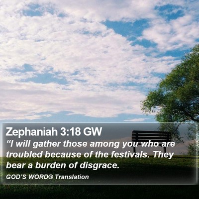 Zephaniah 3:18 GW Bible Verse Image