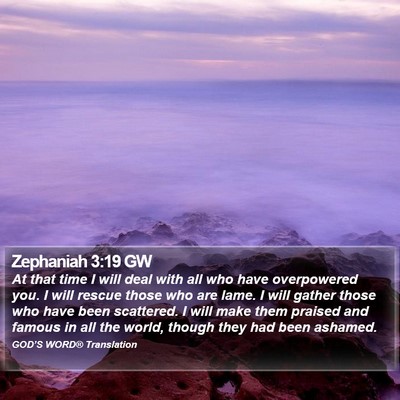 Zephaniah 3:19 GW Bible Verse Image