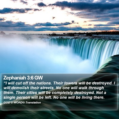 Zephaniah 3:6 GW Bible Verse Image