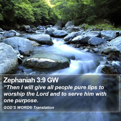 Zephaniah 3:9 GW Bible Verse Image